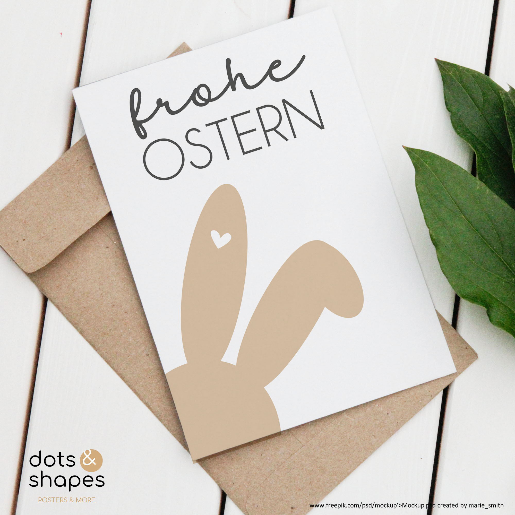 Frohe Ostern Hase Karte